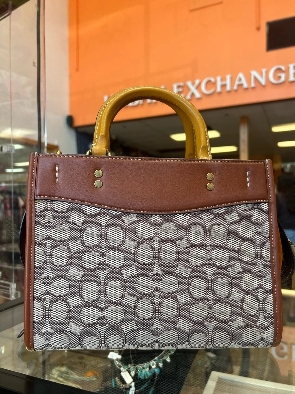 COACH Rogue 25 Signature Jacquard Satchel
